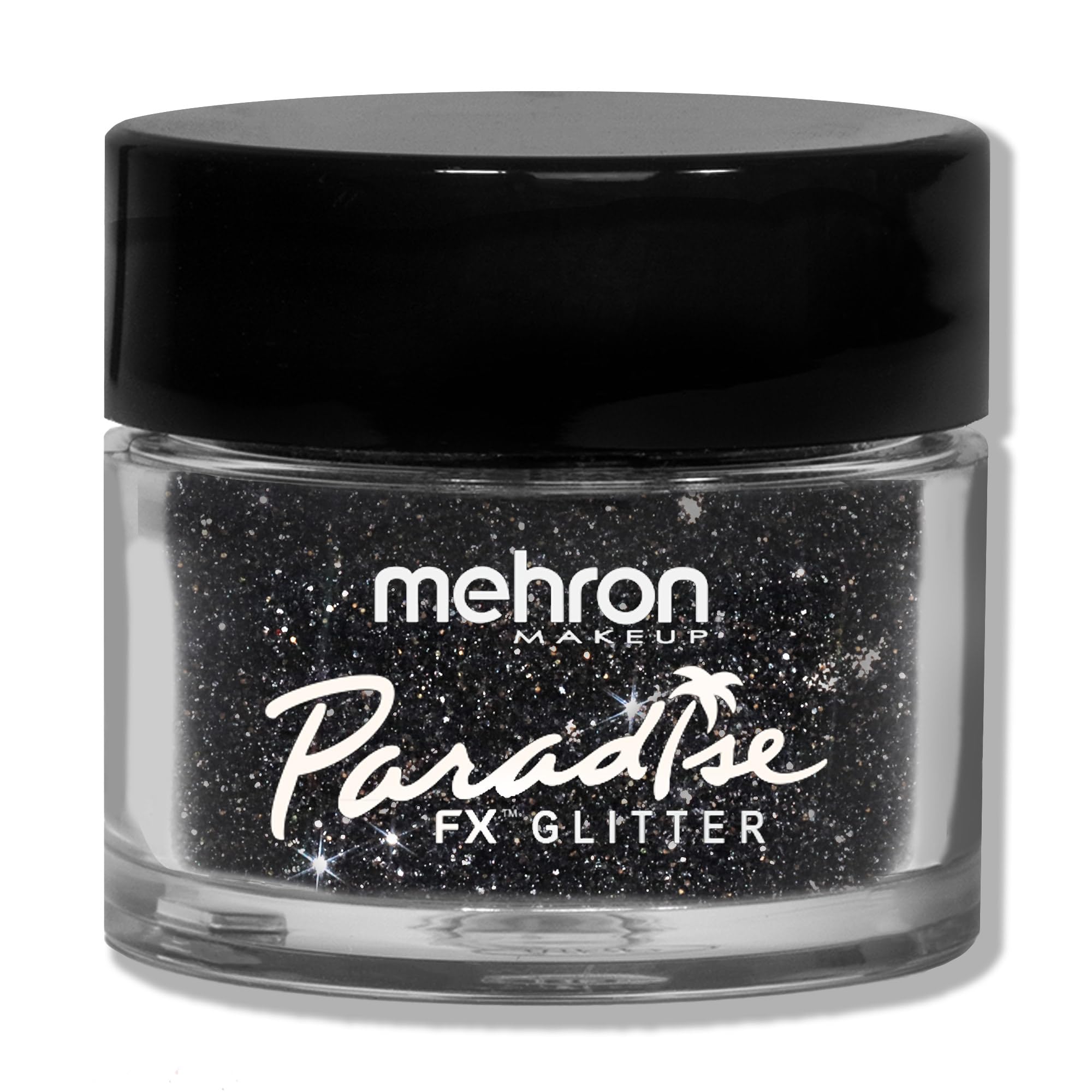 Mehron Paradise Glitter FX - Professional Loose Glitter for Makeup, Body Art & Cosplay | Vibrant Shimmering Cosmetic Glitter .25 oz (7g) | Perfect for Face, Body, Nails & DIY Crafts (Black)