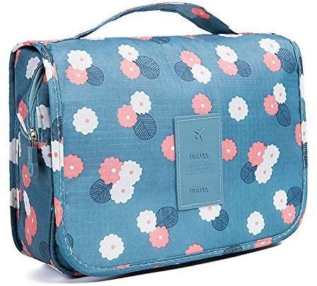 Royal Enterprise Hanging Travel Toiletry Bag - Water-Resistant Cosmetic Organizer for Women & Girls with Hook - Perfect for Bathroom, Shower & Travel - Multicolor Makeup Storage Solution