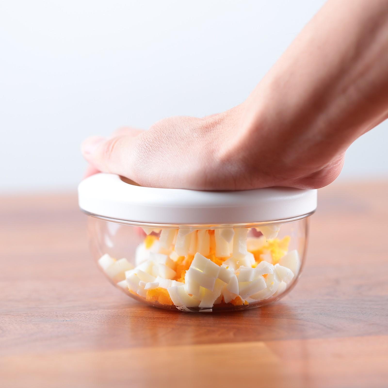 Akebono Egg Masher & Cutter - Perfect for Egg Salad, Deviled Eggs & Cooking - Easy Instant Boiled Egg Slicer for Kitchen & Meal Prep