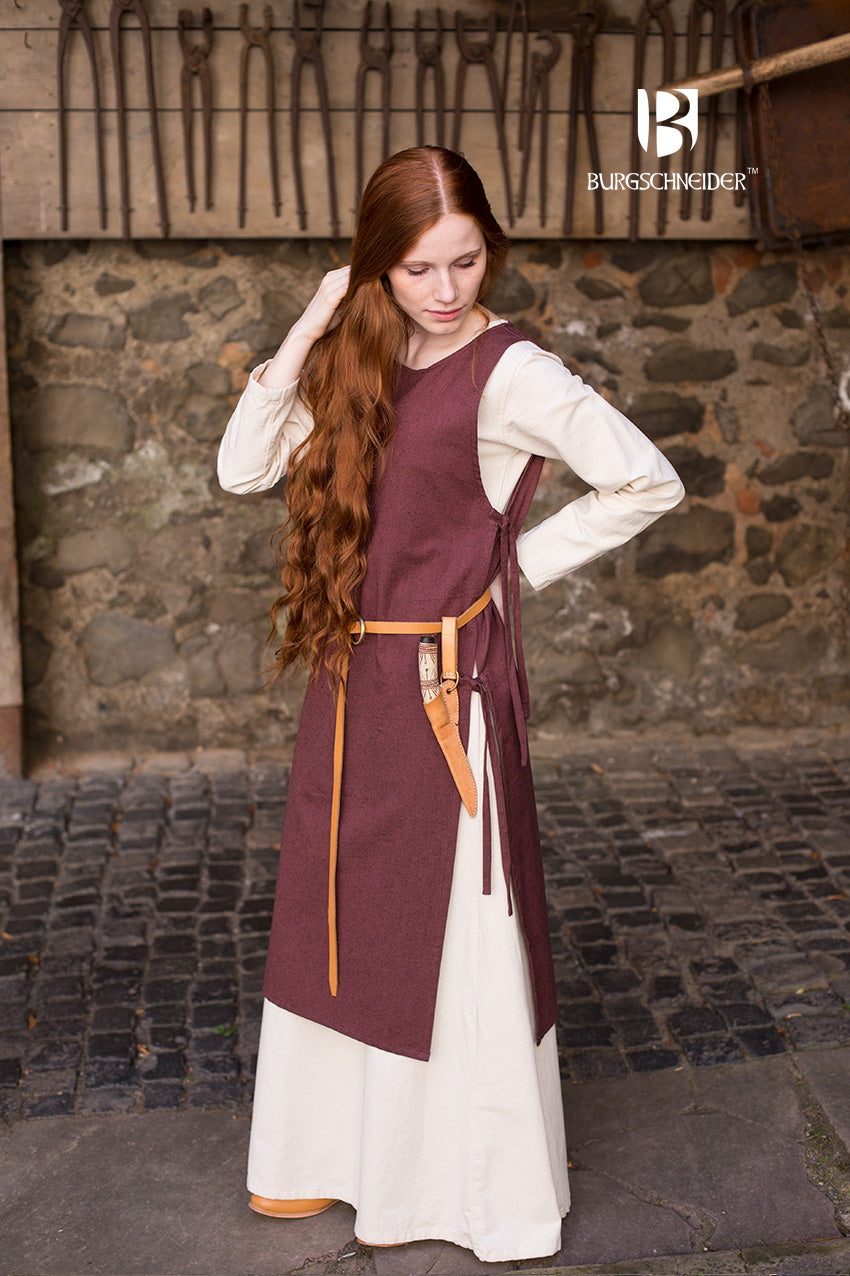 Viking Over Dress Haithabu Brown - Medieval Norse Tunic for LARP, Cosplay & Historical Reenactment