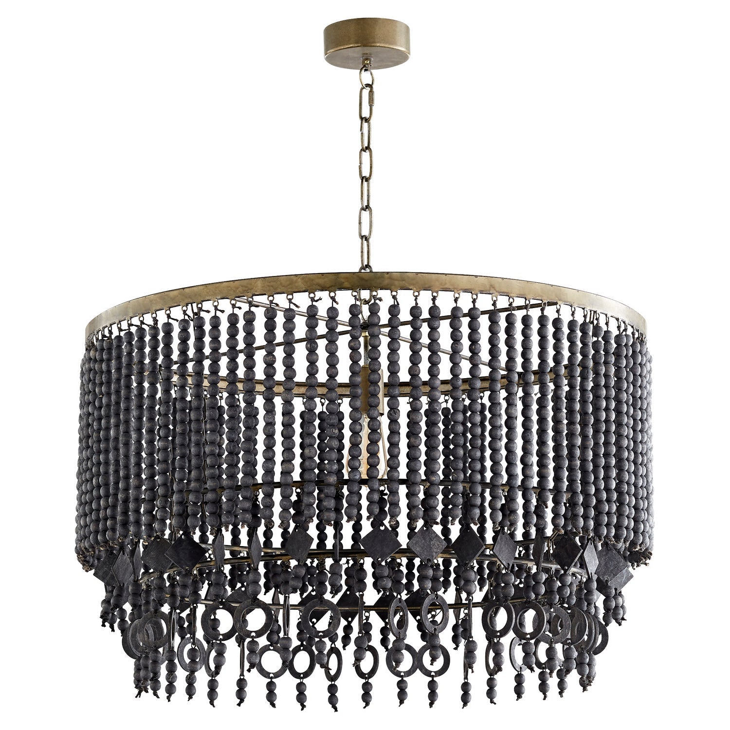 Cyan Design 11248 Estrella III Round Black Pendant Light - Modern Ceiling Fixture for Dining Room, Bedroom, or Living Room Lighting