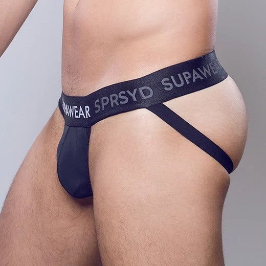 Supawear SPR PRO Athletic Jockstrap for Men - Black - Comfortable Support for Running, Gym & Sports Activities