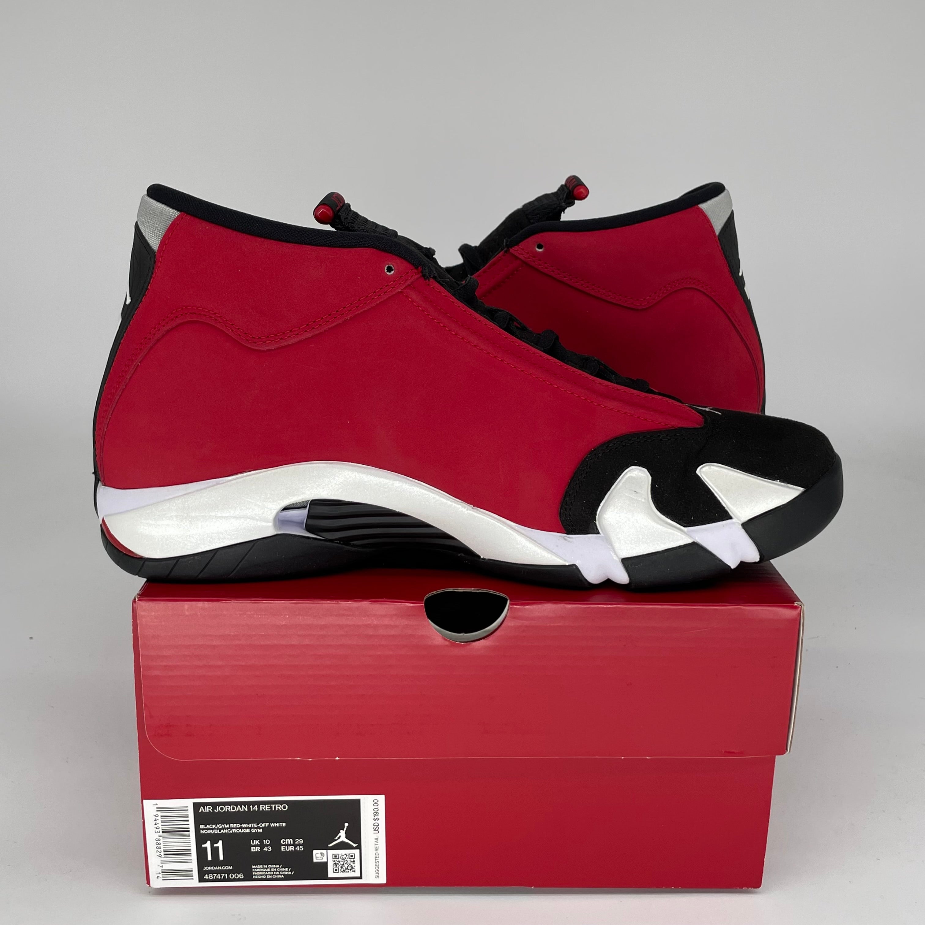 AIR JORDAN 14 TORO BRAVO Men's Basketball Shoes Size 11 - Red/Black Style 487471-006 | Retro Sneakers for Streetwear & Sports Performance