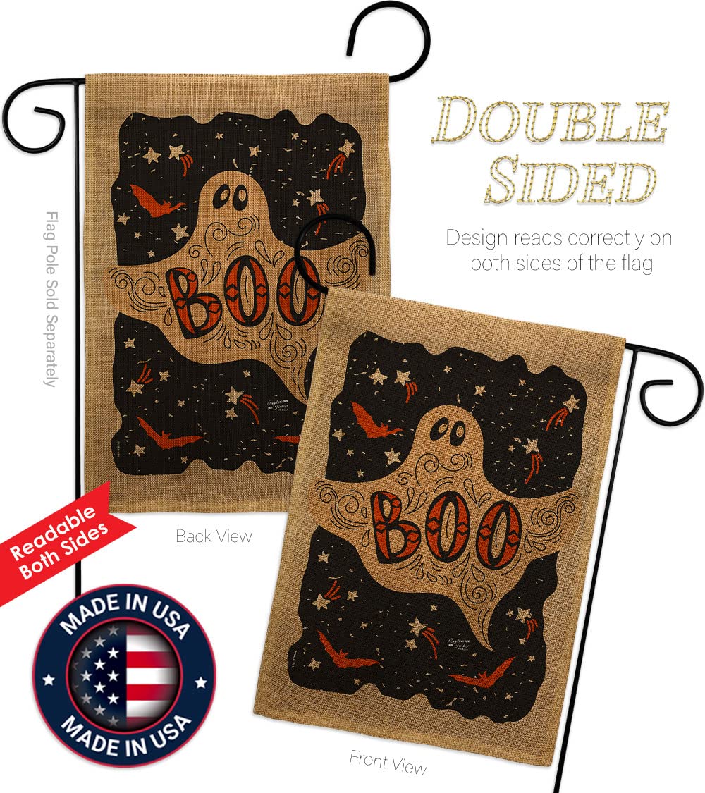 Halloween Garden Flag Set - Spooky Witch, Black Cat & Pumpkin Decor for Fall Yard