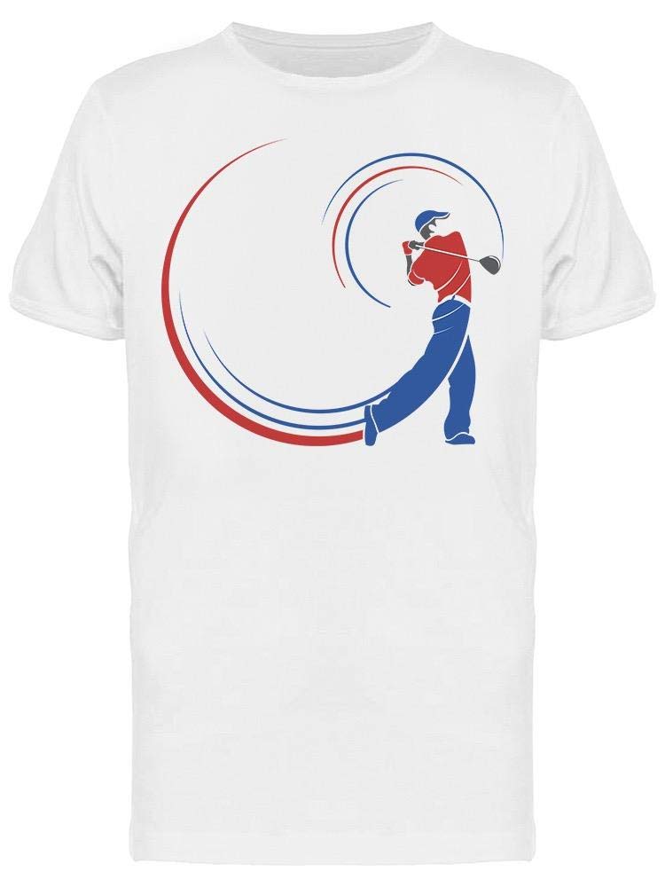 Smartprints Abstract Golf Player Graphic Tee for Men - Stylish Casual & Athletic Wear for Golf Enthusiasts | Perfect for Golf Outings, Lounge & Everyday Wear