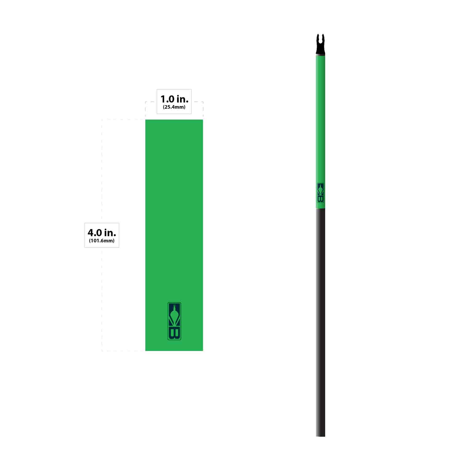 Bohning Solid Color Arrow Wrap 4-Pack (Small 17/64) - Perfect for Archery Target Practice and Bowhunting Accessories