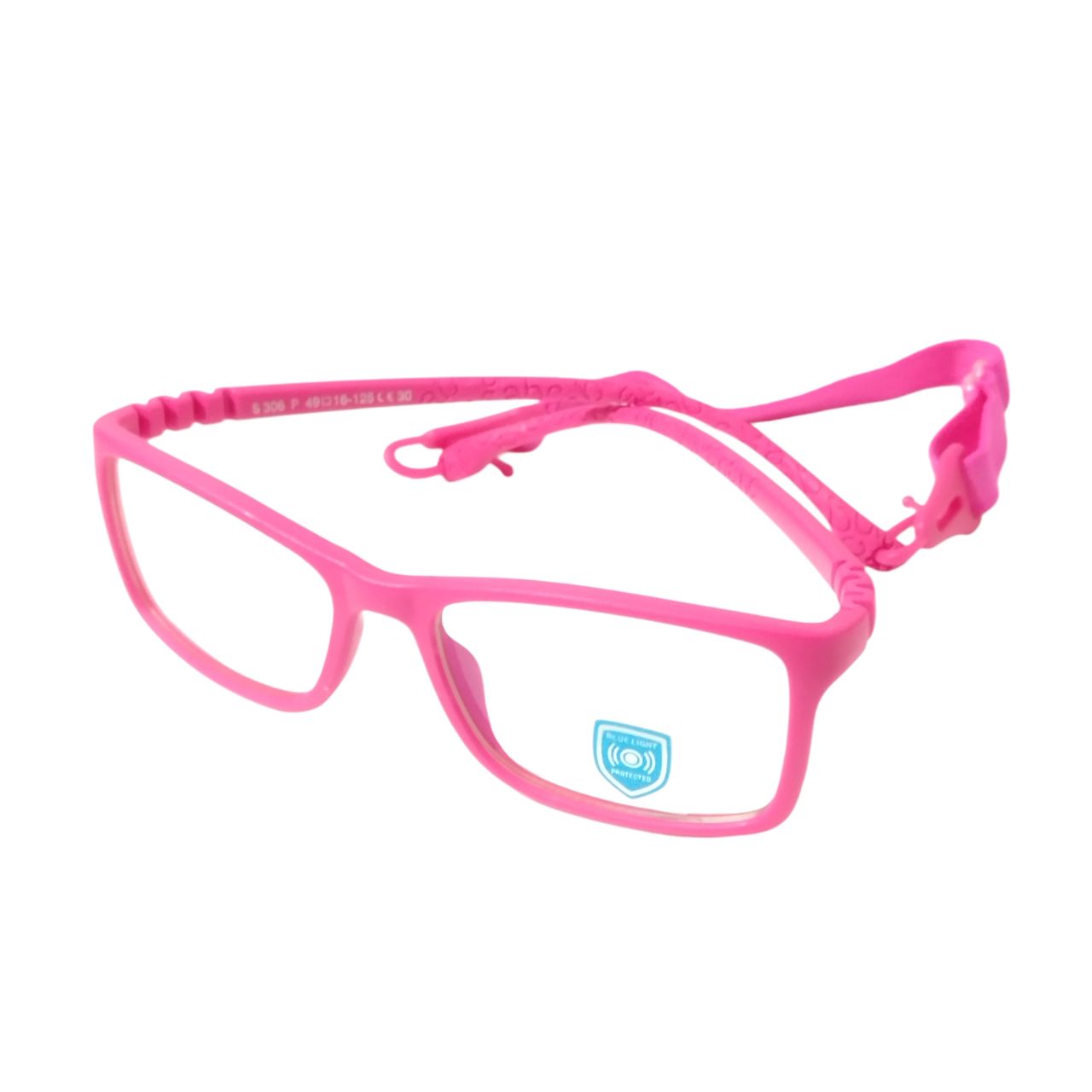 Unbreakable Kids Flexible Glasses with Adjustable Strap - Rectangle Frame for Ages 4-8 Years (Model S306) - Perfect for Sports, School & Outdoor Activities