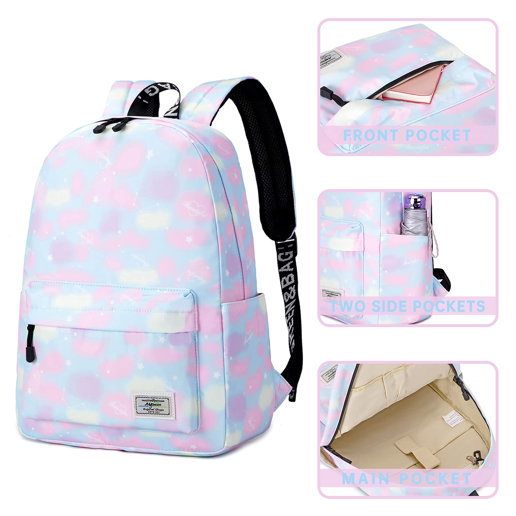 Lohol Galaxy Backpack for School & Travel - Lightweight Book Bag for Girls & Kids - Perfect for School, Hiking, and Daily Use