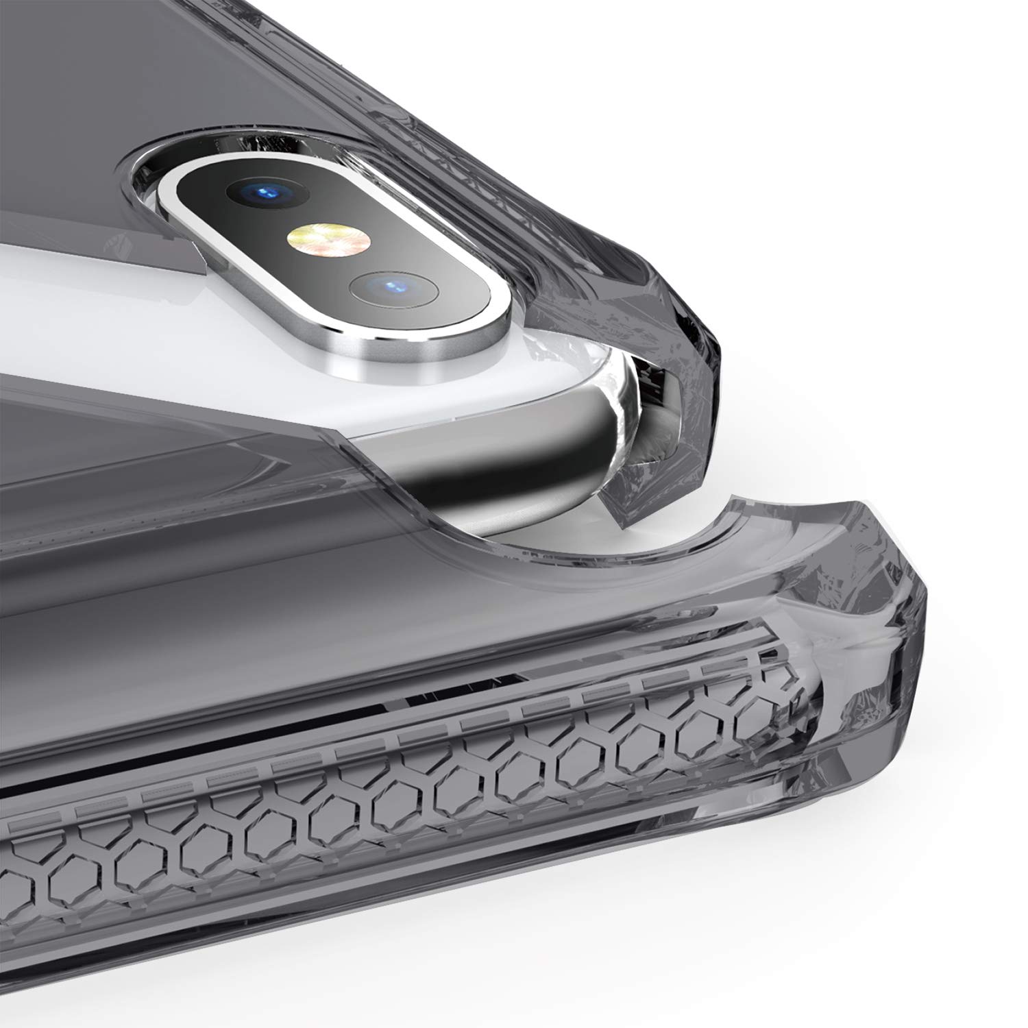 ITSKINS Spectrum Clear Protective Phone Case for iPhone Xs/X - Slim Hybrid Anti-Yellowing Shockproof Cover with Military-Grade Protection | Black | Perfect for Outdoor Activities, Travel & Everyday Use