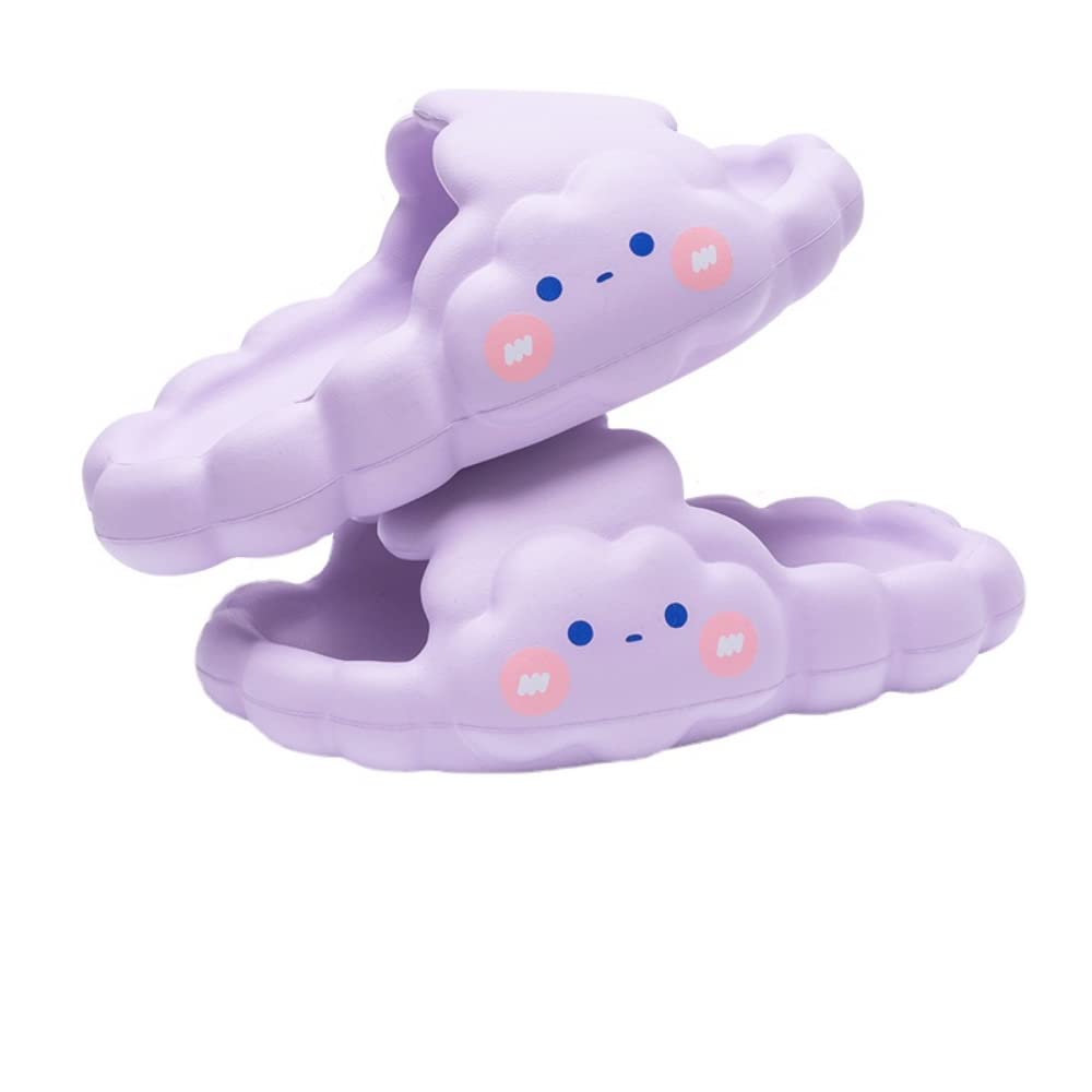 HS Kawaii Cloud Slippers for Women - Soft Cute Indoor House Slippers, Non-Slip Bathroom & Shower Slippers, Cozy Home Shoes for Relaxing, Lounging & Spa Days