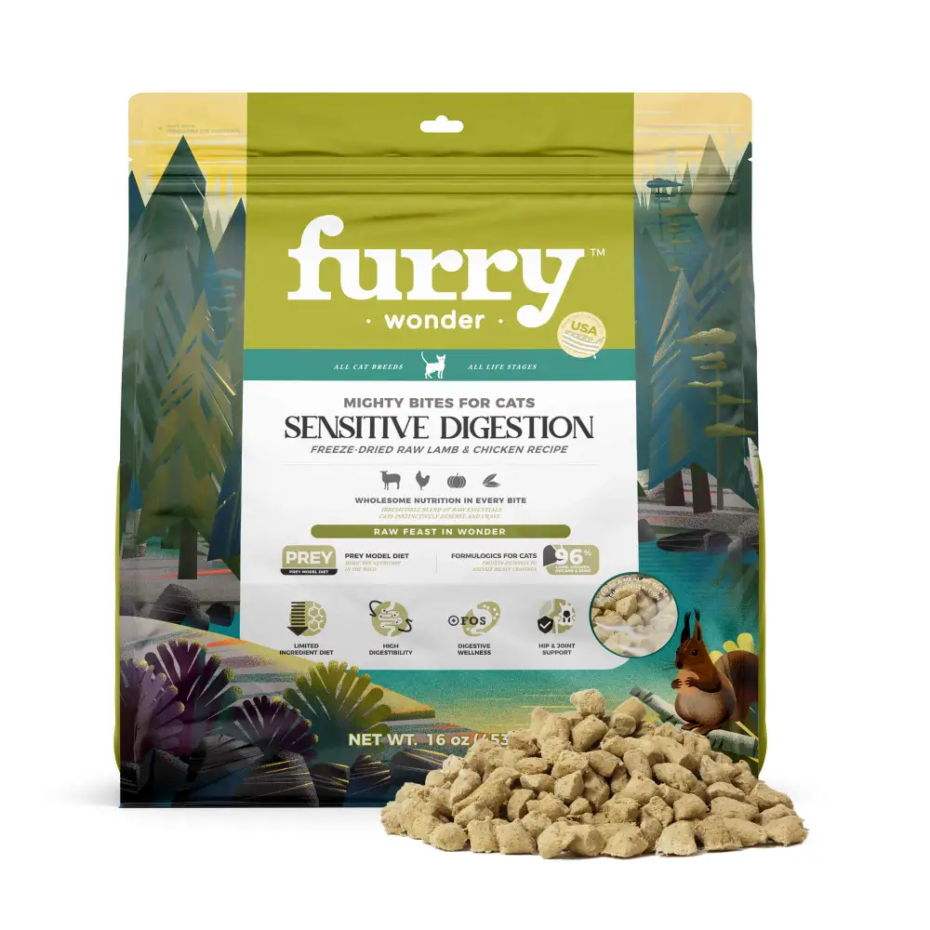 Premium Freeze-Dried Raw Cat Food for Sensitive Digestion - Grain-Free, High-Protein Recipe - Perfect for Indoor Cats & Digestive Health Support