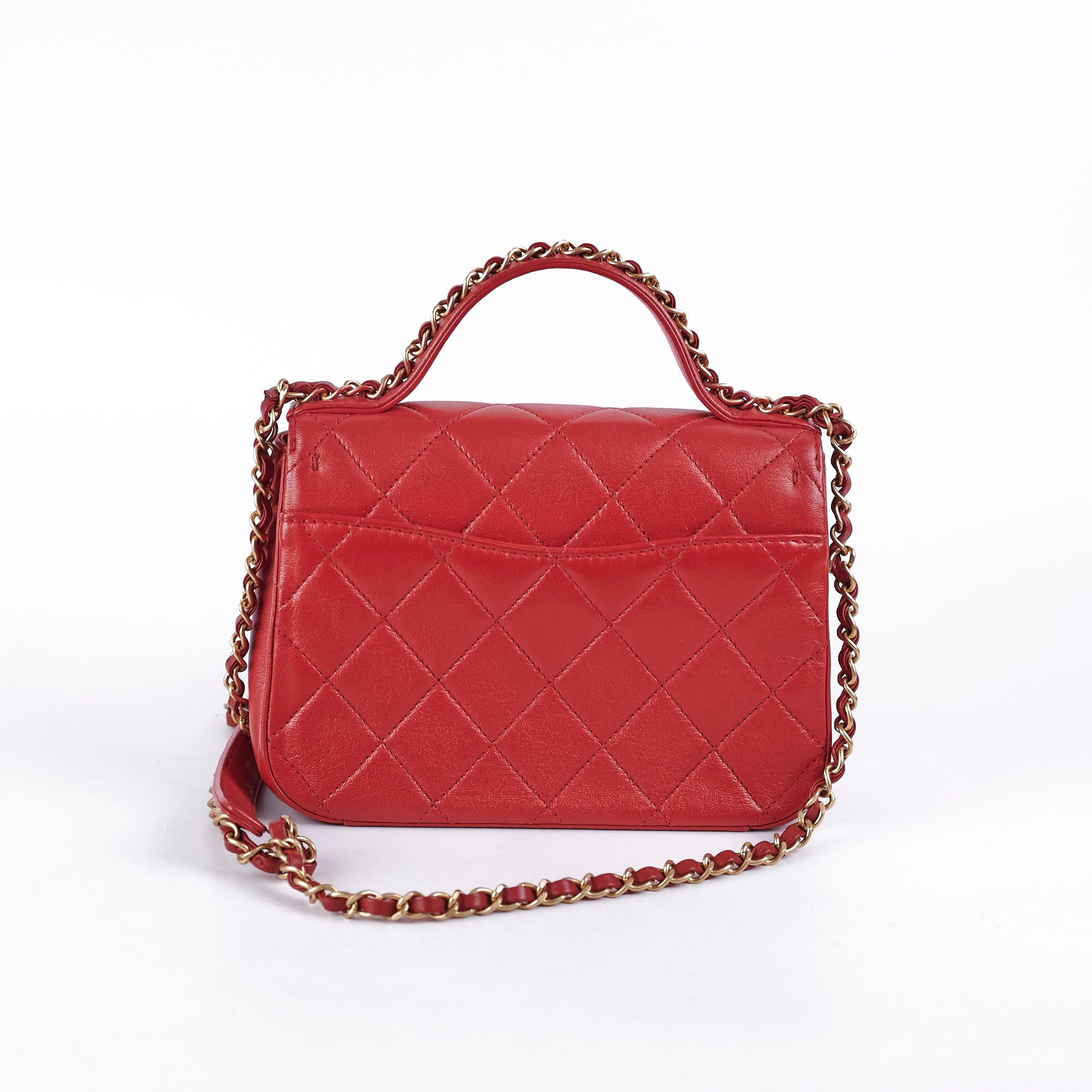 Chanel Seasonal Red Top Handle Bag - Luxury Designer Handbag for Women | Perfect for Parties, Weddings & Special Occasions