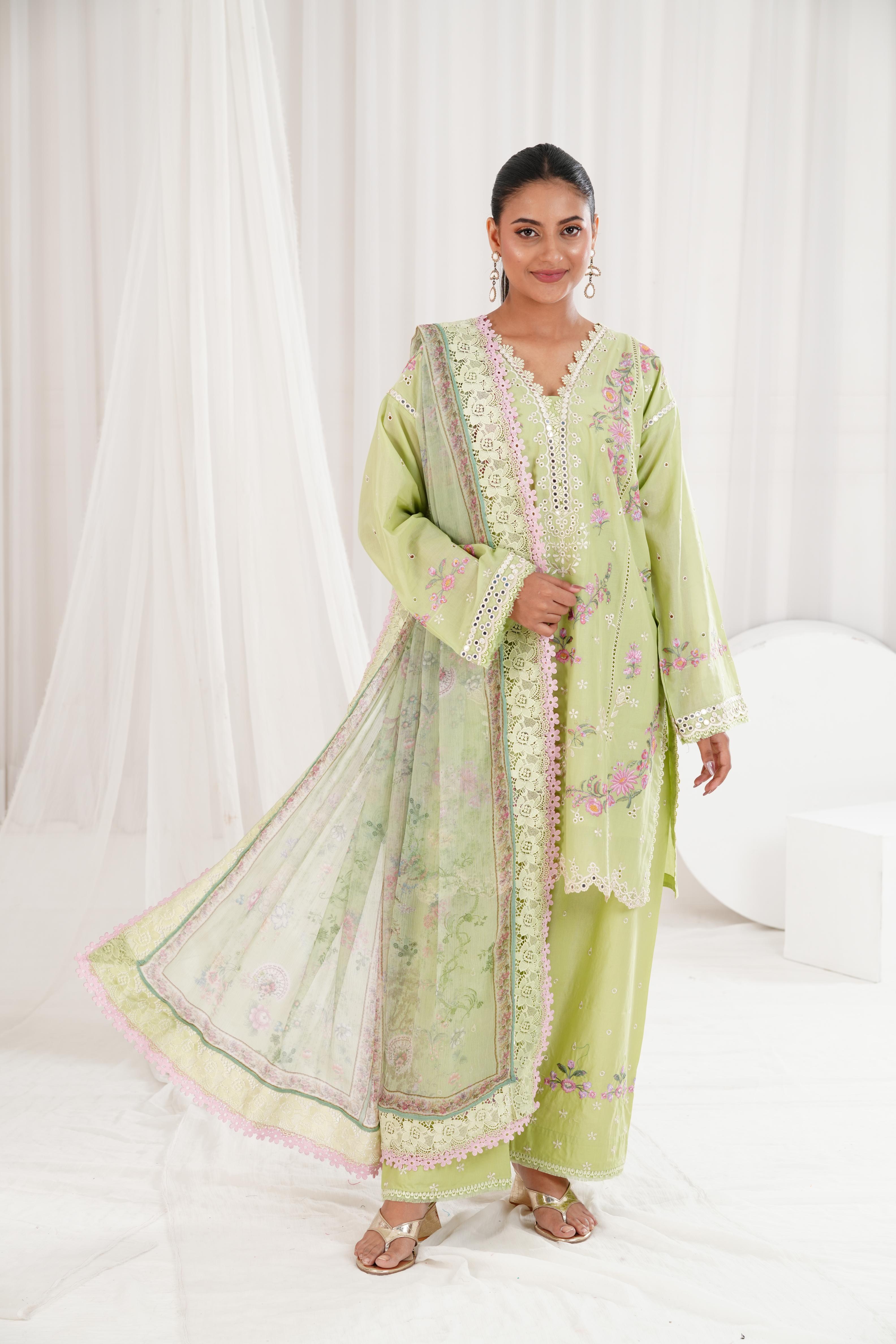 Sobia Nazir Premium Embroidered Lawn Suit - Elegant Pakistani Formal Wear for Weddings & Special Occasions