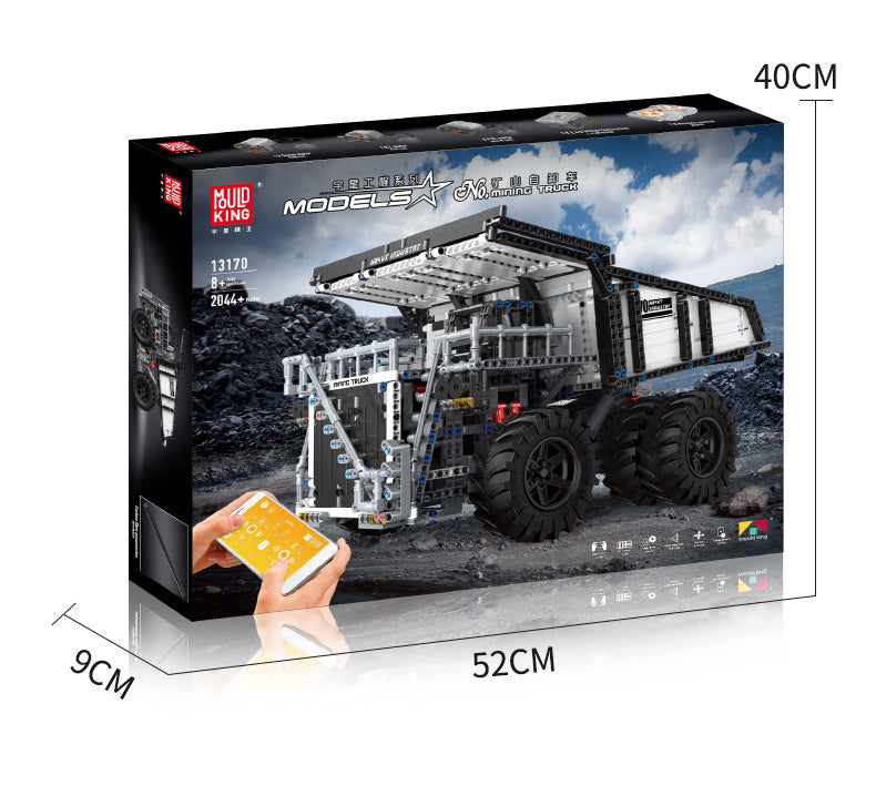 Mould King 13170 2005Pcs Custom RC Mining Dump Truck - Remote Control Construction Vehicle for Kids & Adults, Perfect for Mining Simulation & Construction Play Scenes