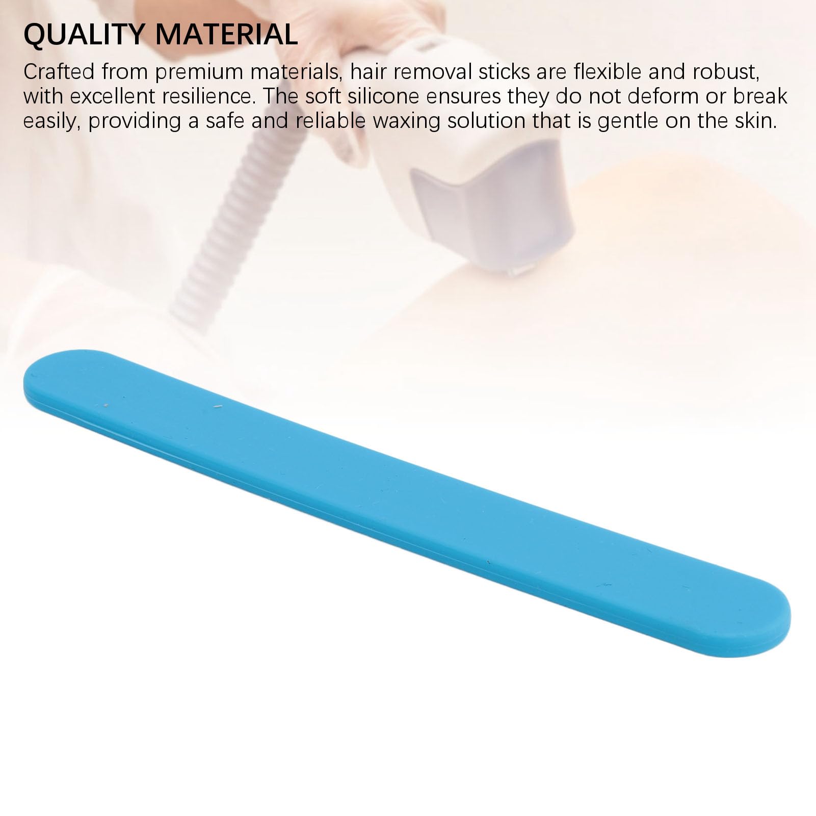 Reusable Silicone Wax Applicator Sticks for Hair Removal - Soft Blue Waxing Sticks for Mixing Resin, Paint & DIY Crafts - Perfect for Salon, Home Waxing & Art Projects