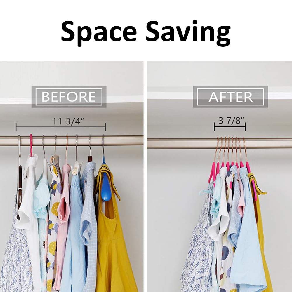 Premium Velvet Clothes Hangers - Heavy Duty Suit Hangers (25 Pack) - Non Slip & Space Saving with 6 Finger Clips & Tie Rack - Ideal for Men & Women Wardrobe Organization - Perfect for Closets, Laundry Rooms & Travel Use - Rose Gold