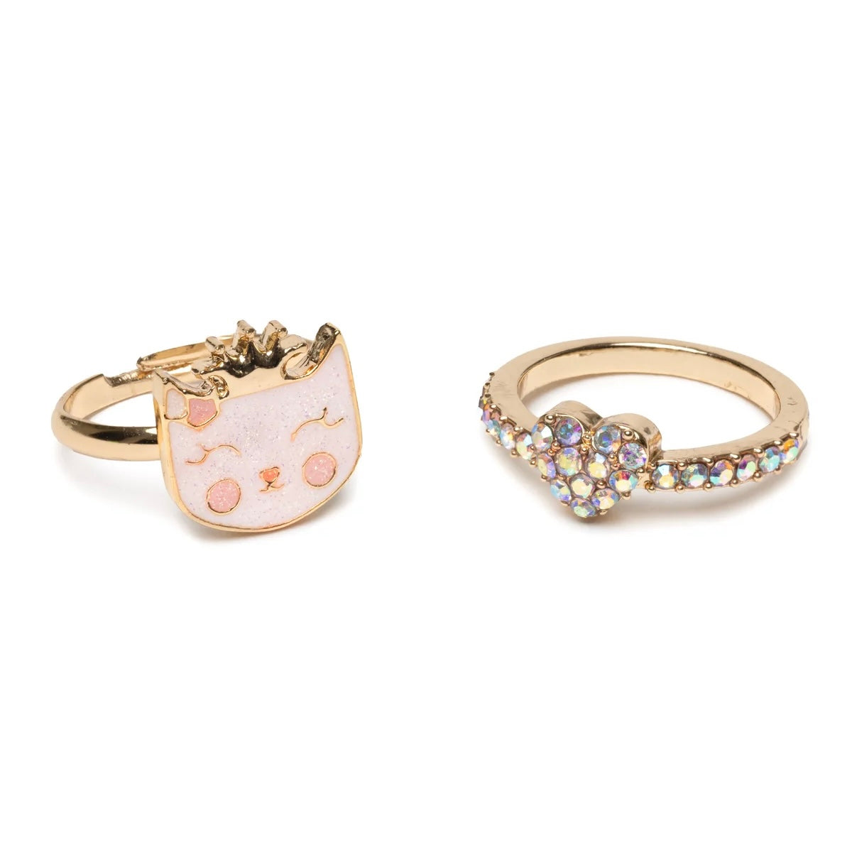 Great Pretenders Boutique Kitty Love Ring Set - Adorable Cat-Themed Jewelry for Girls | Perfect for Dress-Up, Parties & Playtime