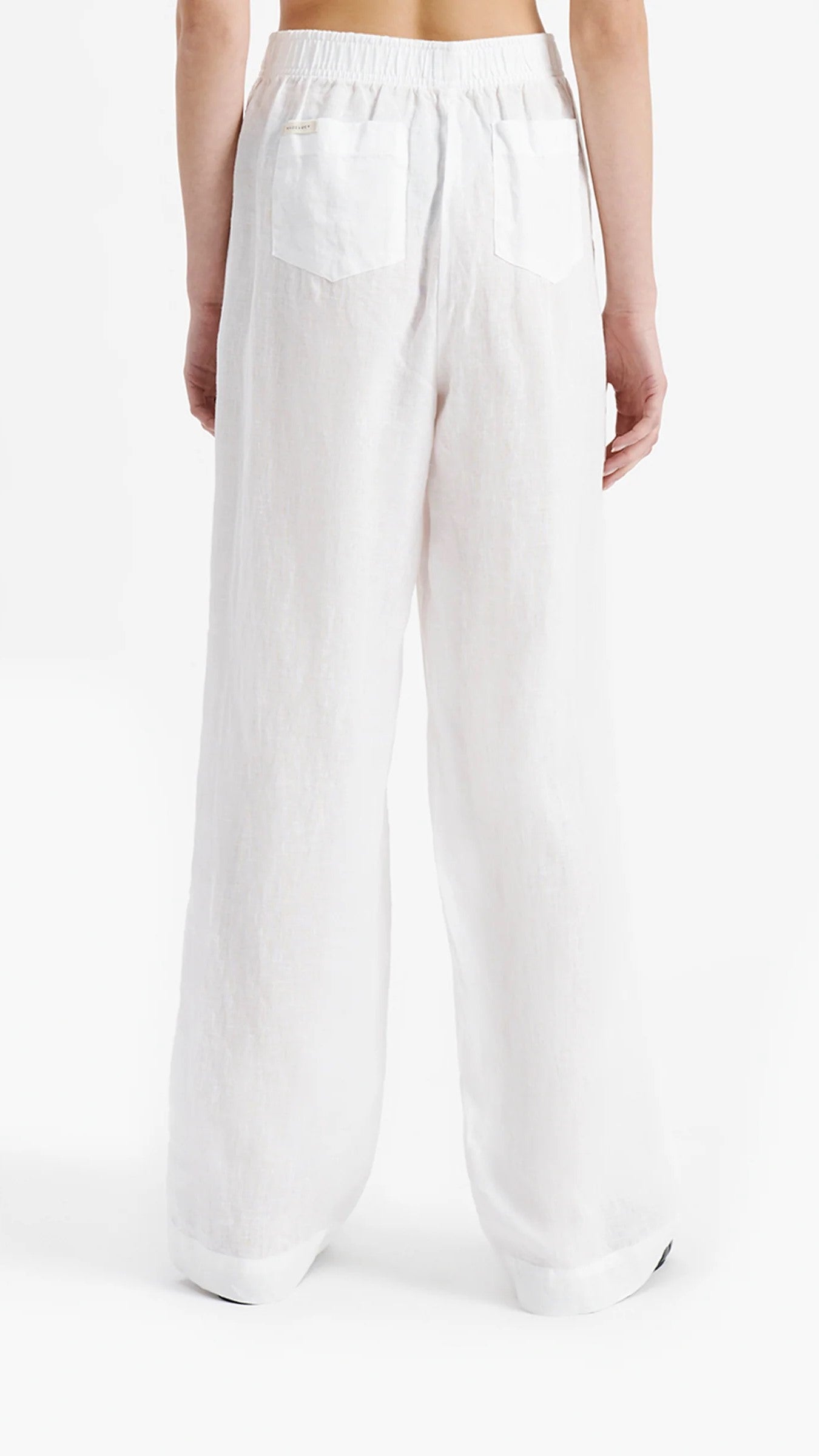 Premium White Linen Lounge Pants for Women - Soft & Breathable Comfort Wear - Perfect for Yoga, Home Relaxation & Summer Outfits