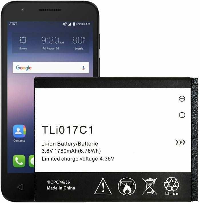 Alcatel TLi017C1 Replacement Battery for One Touch, Dawn, Streak, Ideal - Compatible with Alcatel Smartphones - Long-Lasting Power for Daily Use, Travel & Emergency Backup