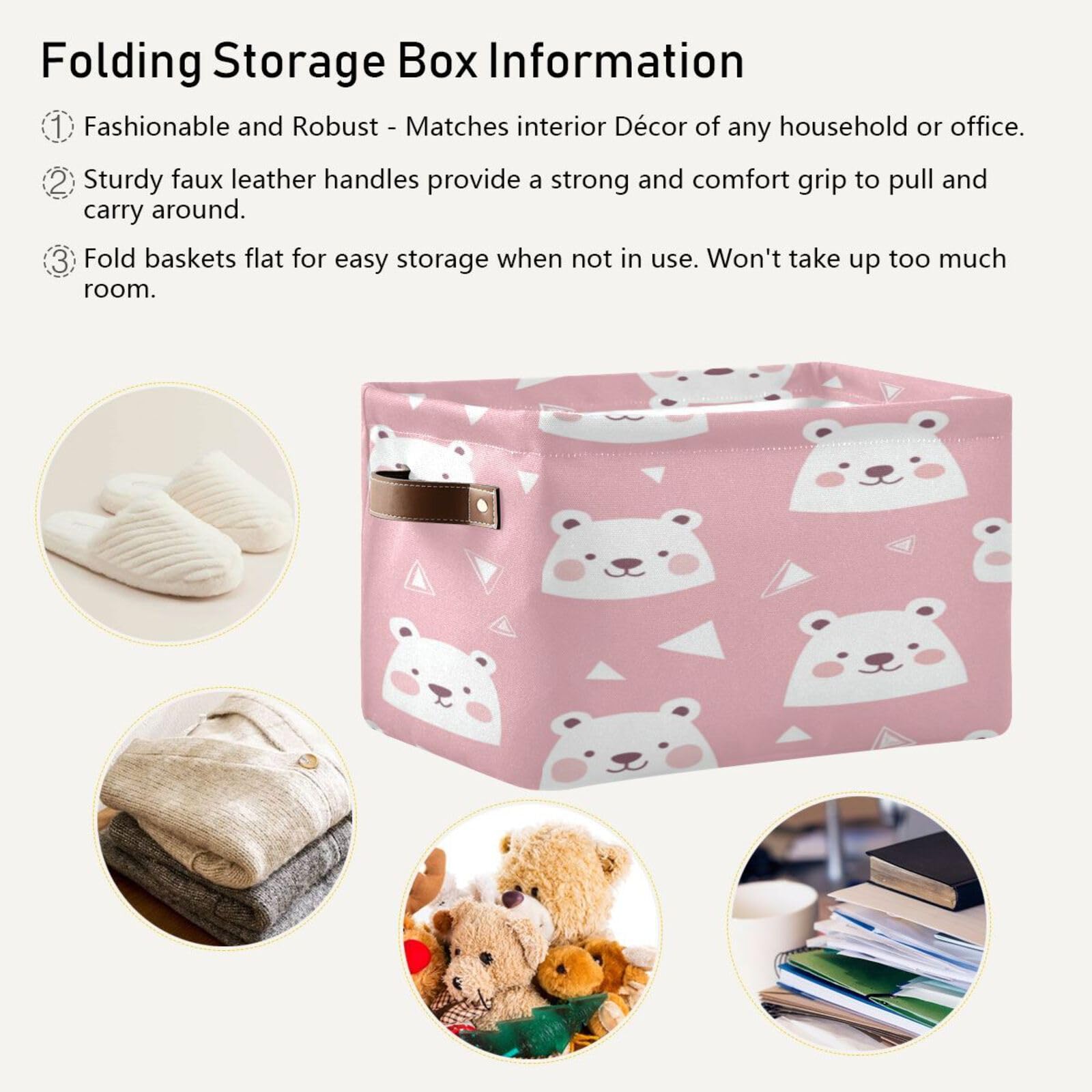 Large Fabric Storage Bins with Handles - Collapsible Organizer for Closet, Shelves & Home | Perfect for Clothes, Toys & Bedroom Storage