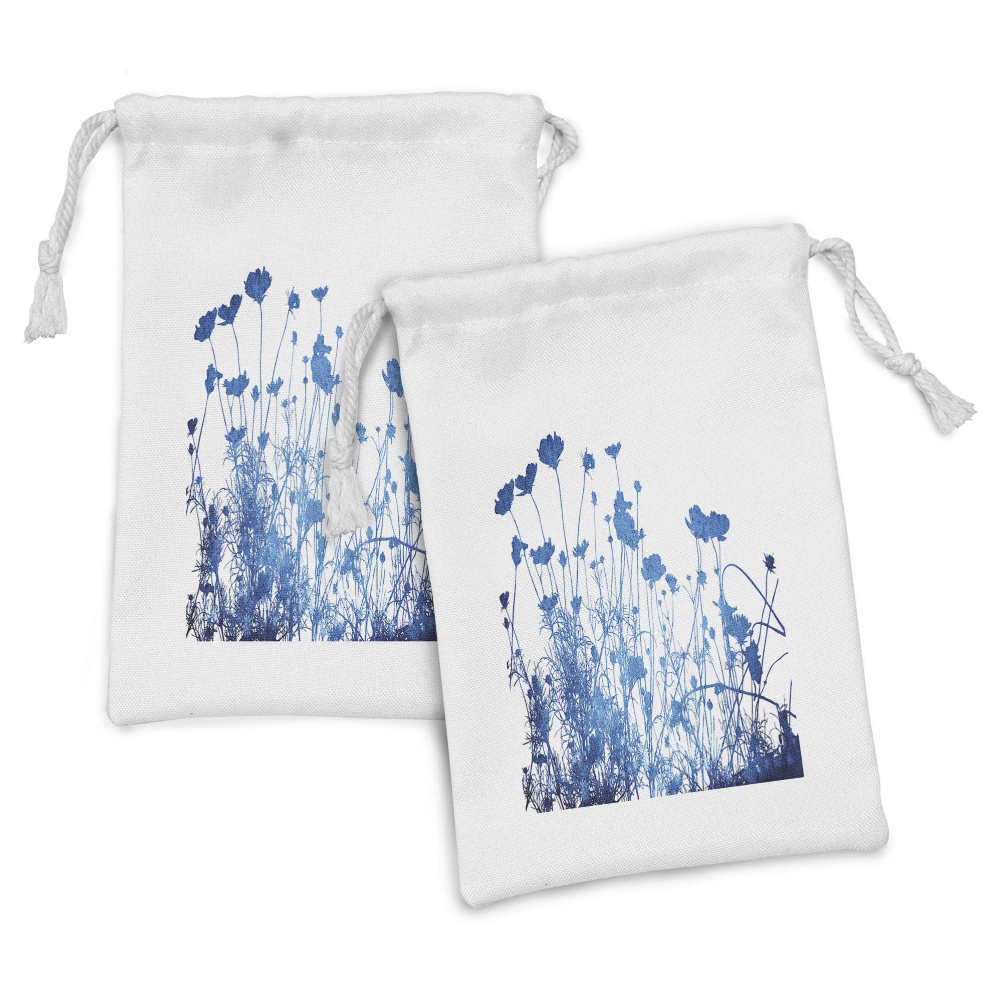 Ambesonne 2-Pack Abstract Wildflower Drawstring Pouches - 9
