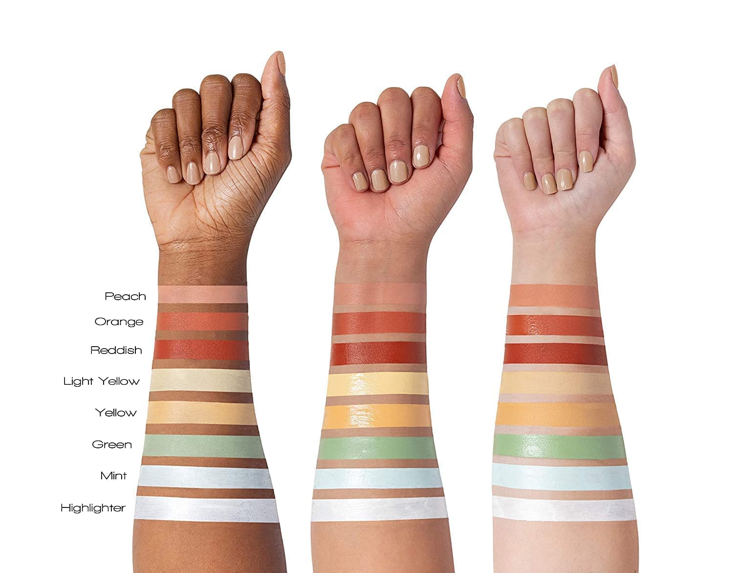 Professional HD Concealer & Corrector Combo - Orange & Green for Dark Circles & Redness | Flawless Makeup for Photography, Videos & Everyday Wear