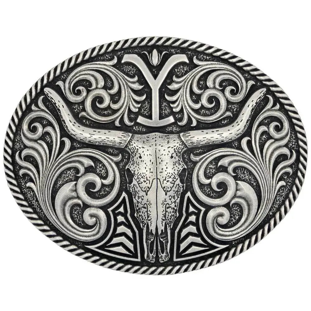 Montana Silversmiths Yellowstone Strength Attitude Buckle - Western Style Belt Buckle for Cowboy, Rodeo & Outdoor Enthusiasts
