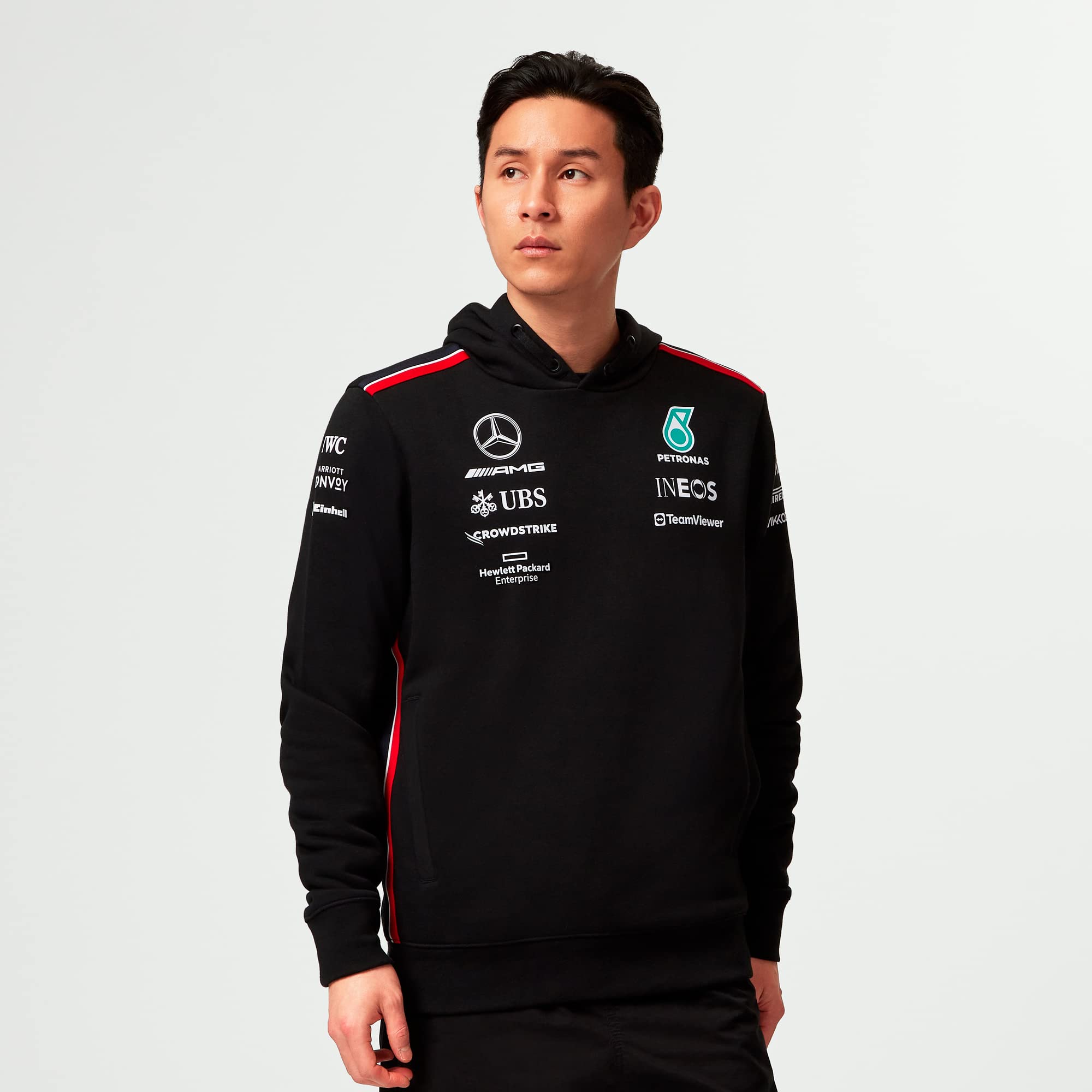 2023 Mercedes AMG Petronas F1 Team Hoodie - Black Men's Medium Size - Official Formula One Racing Apparel for Fans & Enthusiasts - Perfect for Race Day, Gifts & Casual Wear