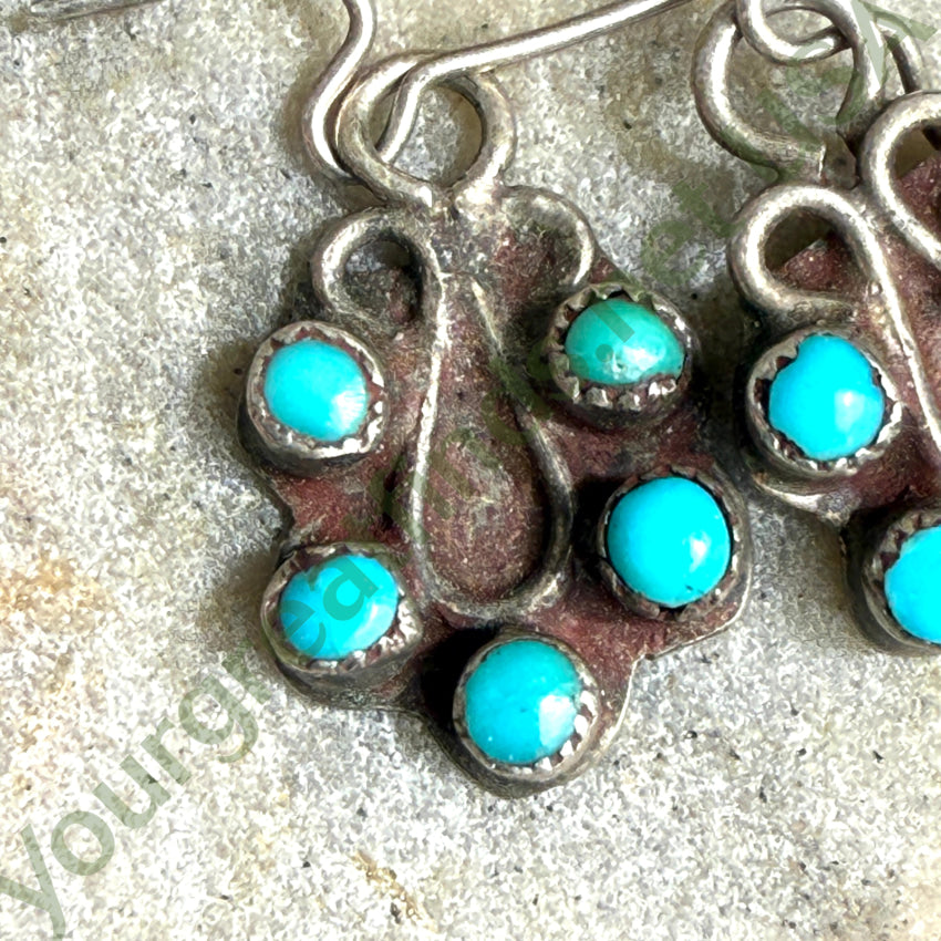 Vintage Navajo Sterling Silver Snake Eye Turquoise Earrings for Women – Handmade Native American Jewelry for Boho, Western & Festival Fashion