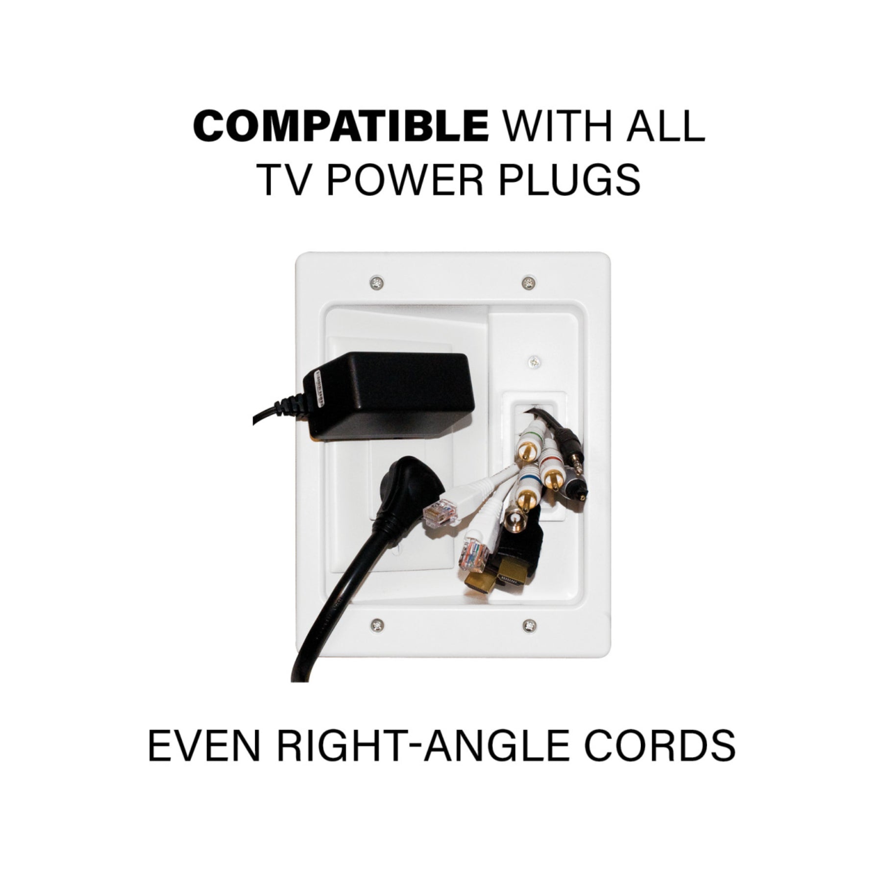 Sanus WSIWPSB1 In-Wall Cable Management Kit - Organize & Hide Wires for TVs, Home Theaters & Offices