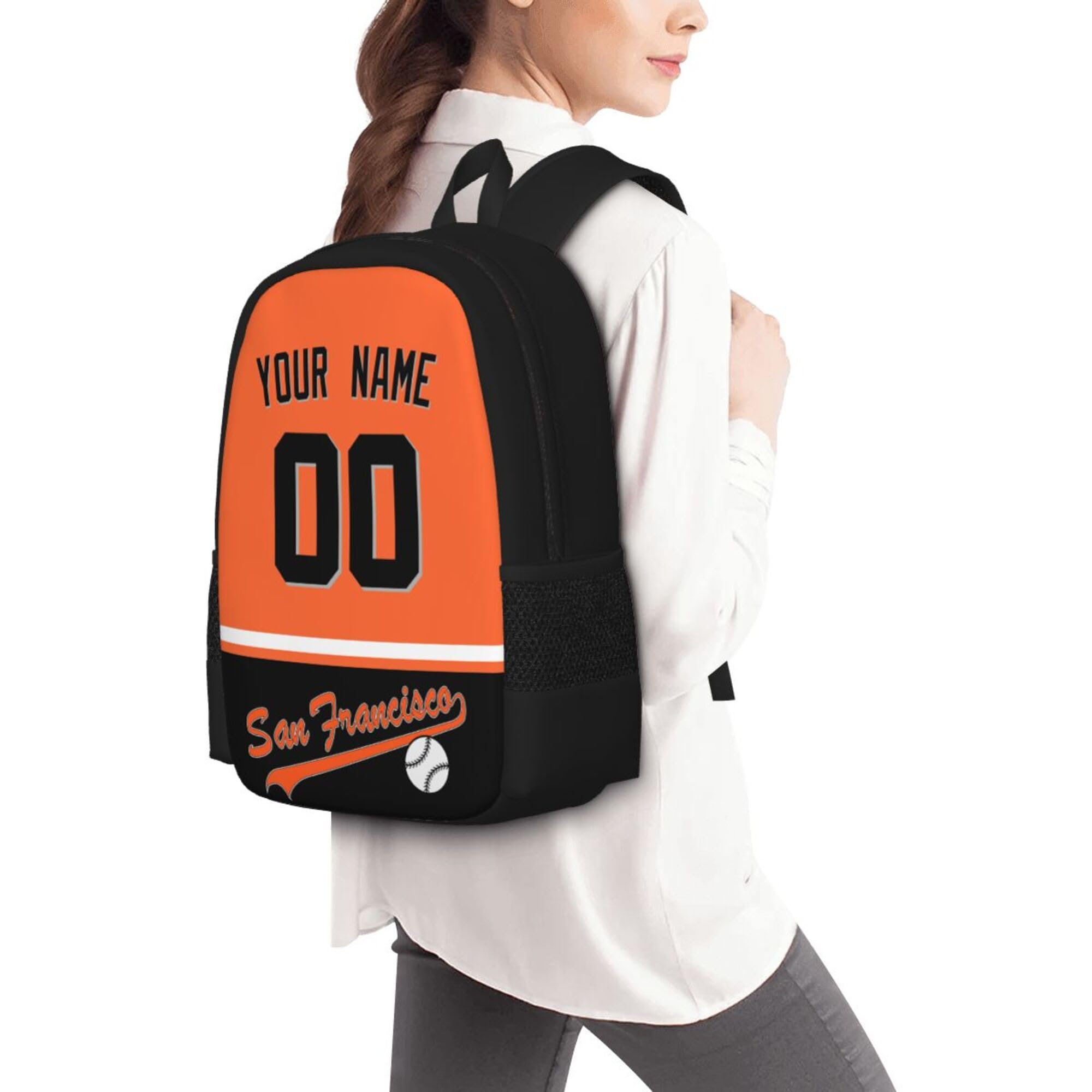 ANTKING San Francisco Backpack - High Capacity Customizable Name & Number Backpack for Kids, Men & Fans - Perfect for School, Travel & Sports Events