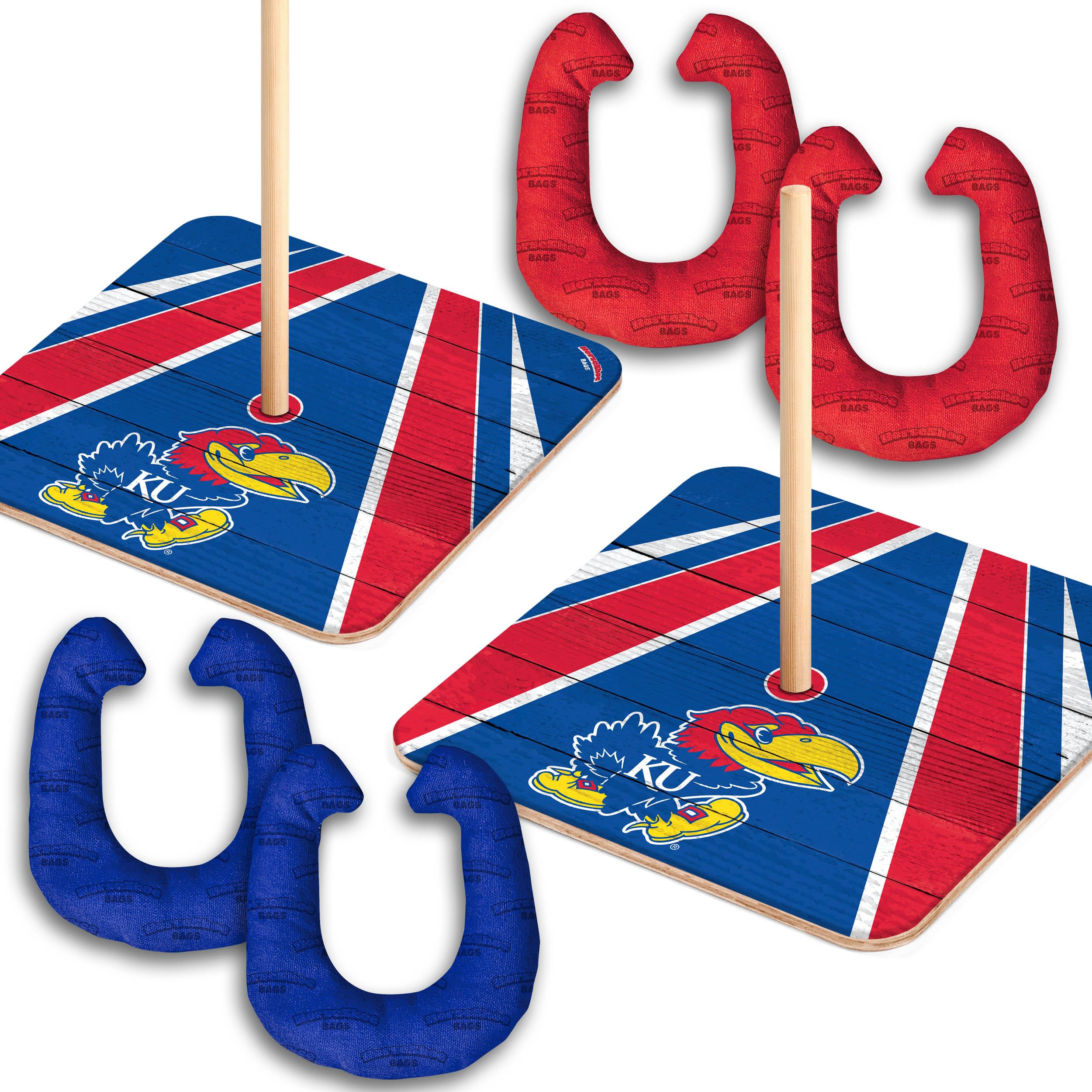 YouTheFan NCAA Kansas Jayhawks Horseshoe Bags - Durable Team Spirit Tote for College Football & Basketball Fans - Perfect for Game Day, Tailgating & School Spirit Events