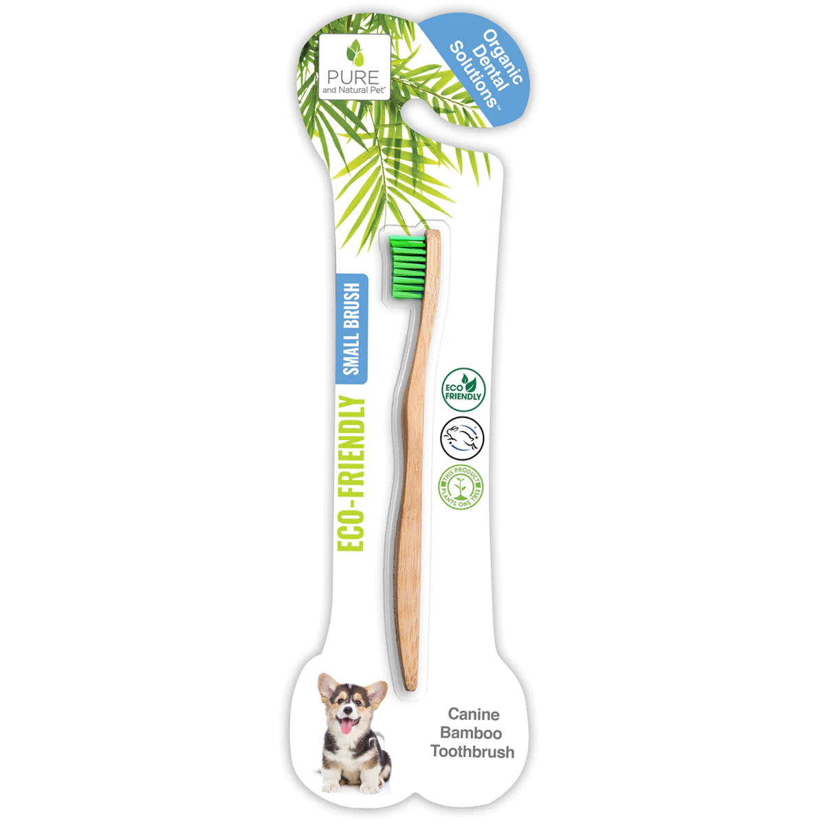 Organic Bamboo Toothbrush for Dogs - Eco-Friendly & Biodegradable Dog Dental Care | Natural Pet Toothbrush for Daily Oral Hygiene & Fresh Breath