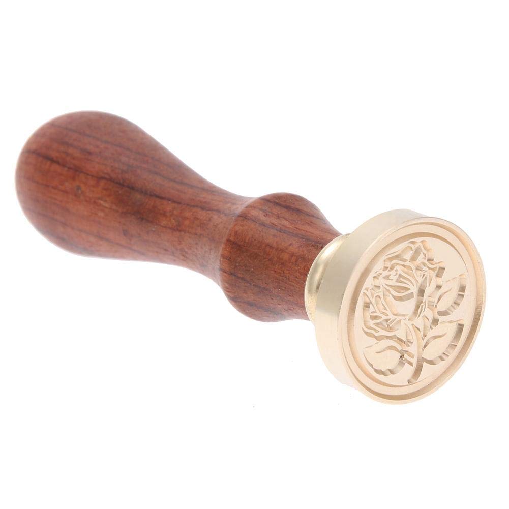 WinnerEco Copper Head Stamp with Wood Handle - DIY Wax Seal Kit for Envelopes, Letters & Invitations - Perfect for Wedding, Calligraphy & Vintage Style Decorations