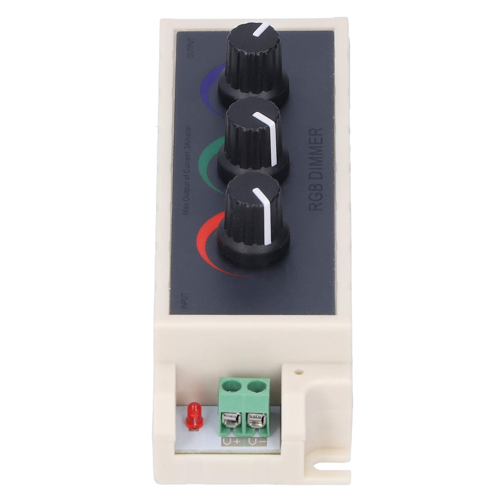 RGB LED Light Controller - 3-Way Dimmer Knob with Intelligent Dimming for LED Strip Lights & Ribbon Lights | Easy to Use for Home Decor, Gaming Setup & Mood Lighting