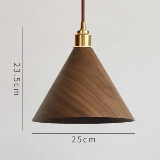 Scandinavian Wooden Pendant Light - Handcrafted Osmunde Lamp Shade with Natural Wood Texture - Perfect for Living Room, Bedroom, or Dining Room Lighting