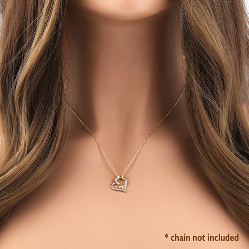 14K Solid Gold Rose Gold Plated Heart CZ Pendant Necklace for Women - Elegant Jewelry Gift for Valentine's Day, Anniversary & Special Occasions