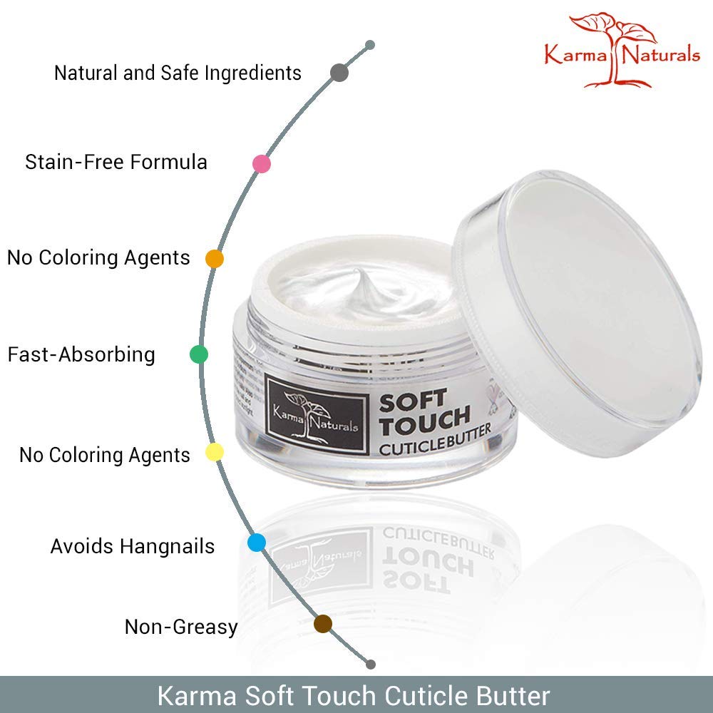 Organic Cuticle Butter Cream - Deeply Nourishes Dry Skin & Strengthens Nails - Perfect for Manicures, Nail Care & Hand Treatment at Home or Salon