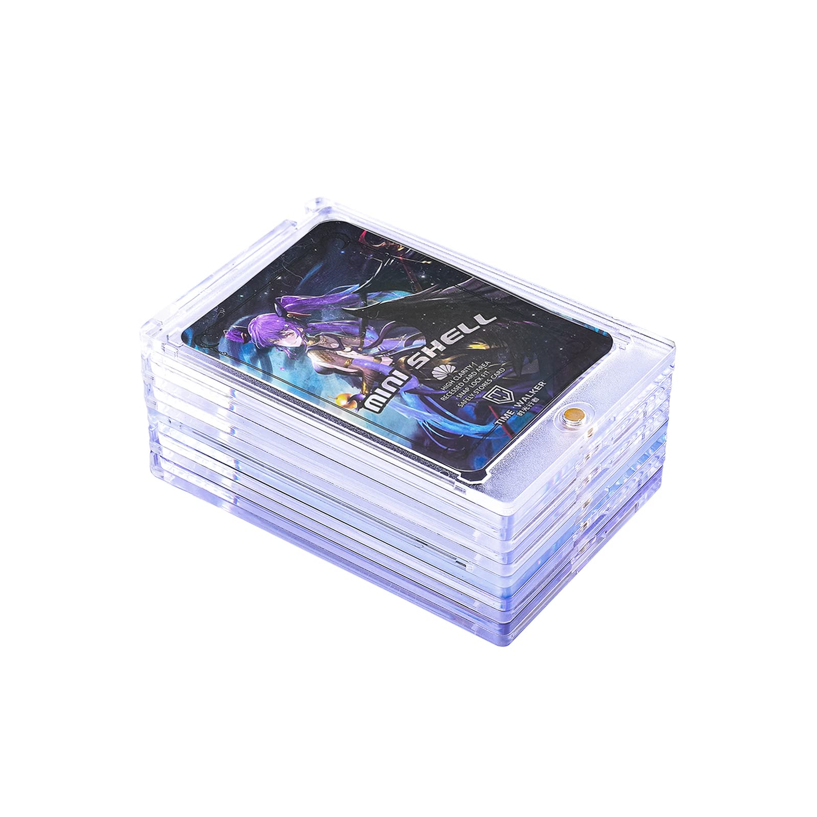 35 PT Strong Magnetic Card Sleeves - 6 Card Brick + 1 Display Stand - Clear Soft Pro Card Holder for Standard Trading Cards & Sports Cards - Perfect for Collectors, Gaming, and Display