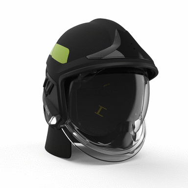 CAIRNS XF1 Modern Firefighter Helmet - Black Matte Finish | Lightweight & Durable Fire Safety Gear for Professional Firefighters & First Responders | Ideal for Emergency Rescue, Firefighting & Hazardous Environments