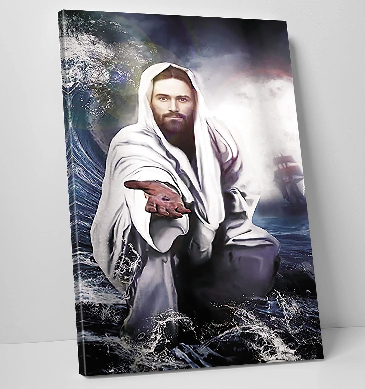 Jesus Christ Wall Art - Christian Religious Posters & Decor for Home, Church, Office - 28x40 Inches Ready to Hang - Perfect for Prayer Rooms, Sunday School & Spiritual Inspiration