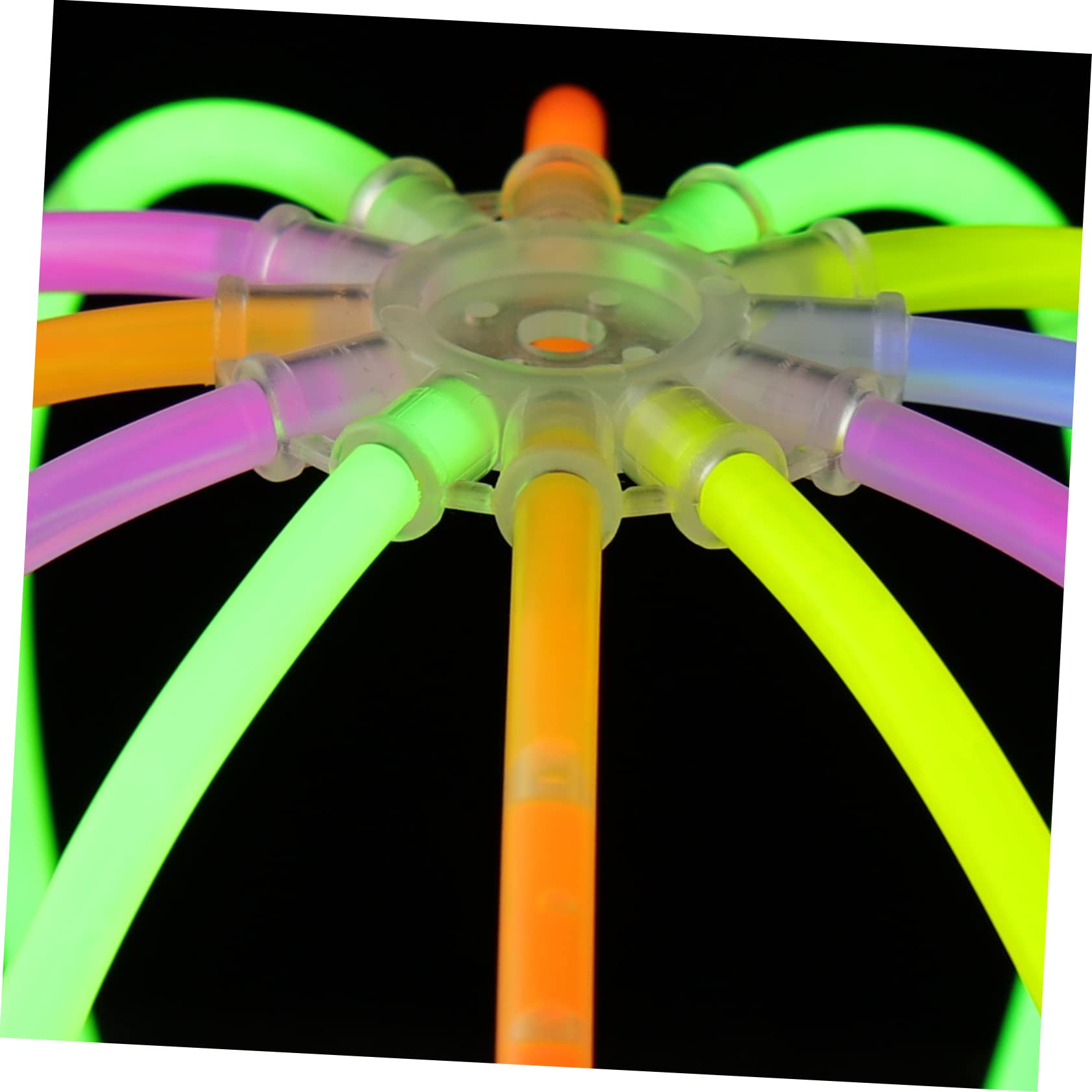 Abaodam 12-Piece Glow Stick Party Pack - Neon Light Up Bracelets, Glow Glasses & Lollipop Toys for Kids - Perfect for Birthday Parties, Raves, Concerts & Night Events