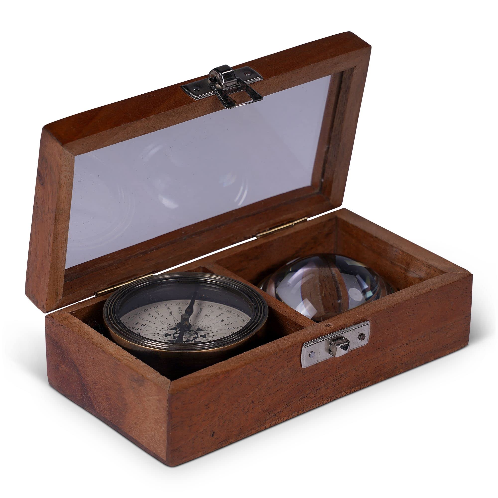 Vintage Wooden Gift Box Set - Rustic Wooden Storage Box with Hinged Lid | Handcrafted Decorative Wood Box for Jewelry, Keepsakes & Home Decor | Perfect for Wedding Gifts, Christmas Presents & Vintage Style Home Organization