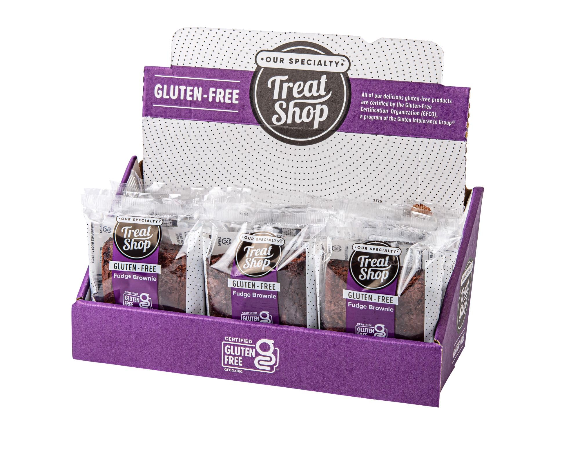 Gluten Free Chocolate Fudge Brownies - Individually Wrapped, 12 Pack - Perfect for Parties, Gifts & Healthy Snacking
