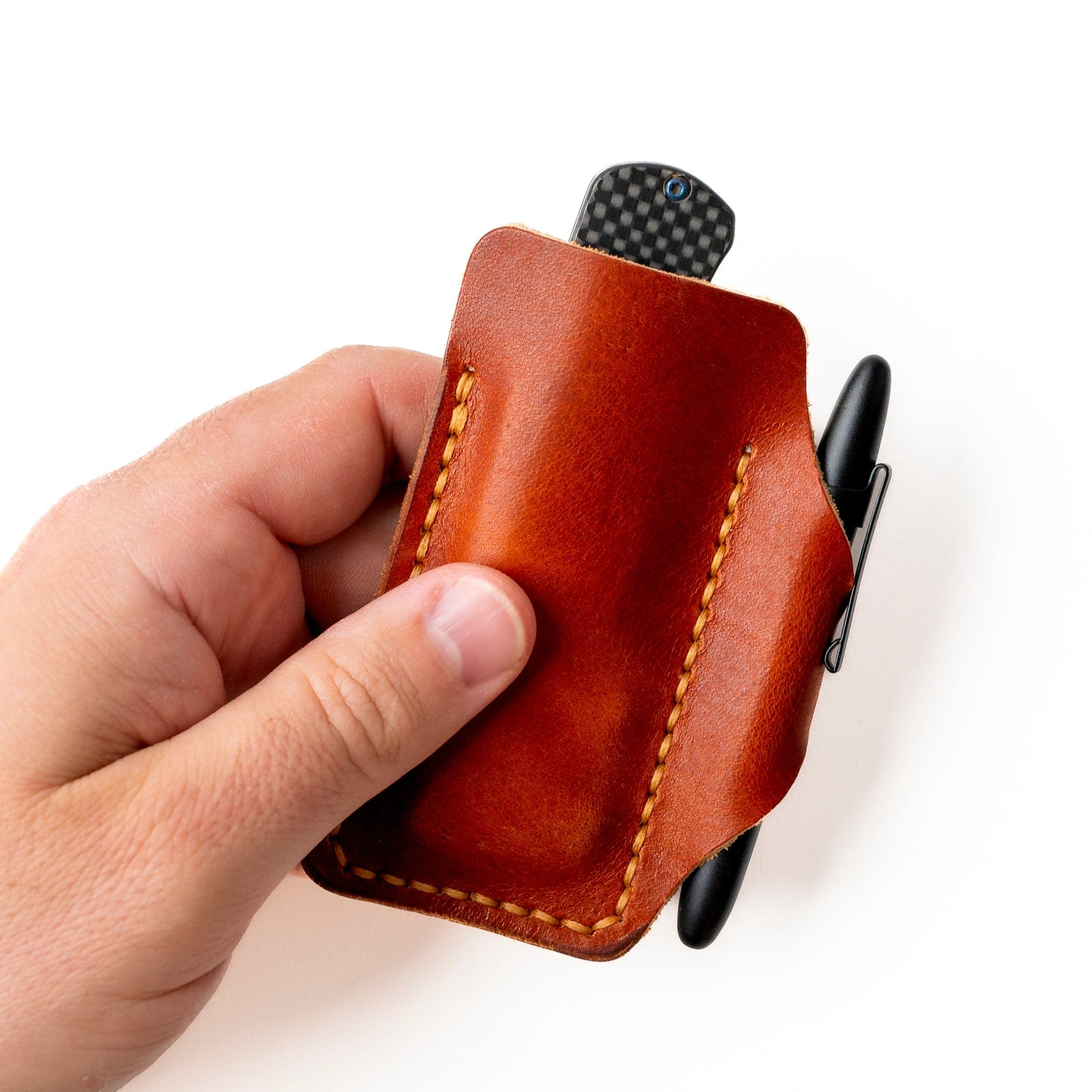 Premium Leather EDC Pocket Organizer - Slim Wallet & Multi-Tool Holder for Everyday Carry (EDC) | Perfect for Men's Wallets, Credit Cards, Keys & Small Essentials | Ideal for Outdoor, Travel & Daily Use