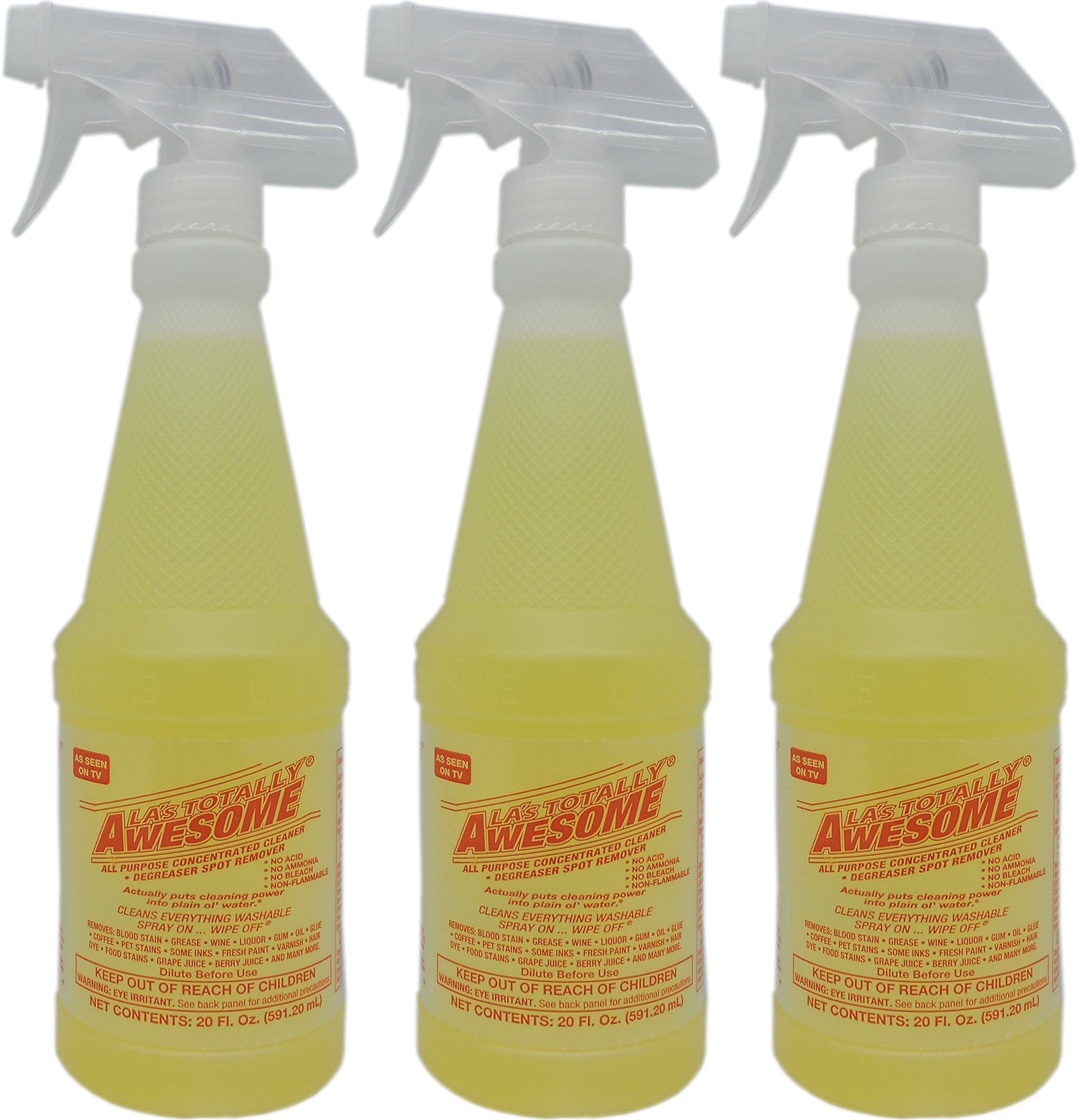 La's Totally Awesome All-Purpose Cleaner - Degreaser & Stain Remover (3-Pack) | Multi-Surface Household Cleaner for Kitchen, Bathroom, Floors & Laundry