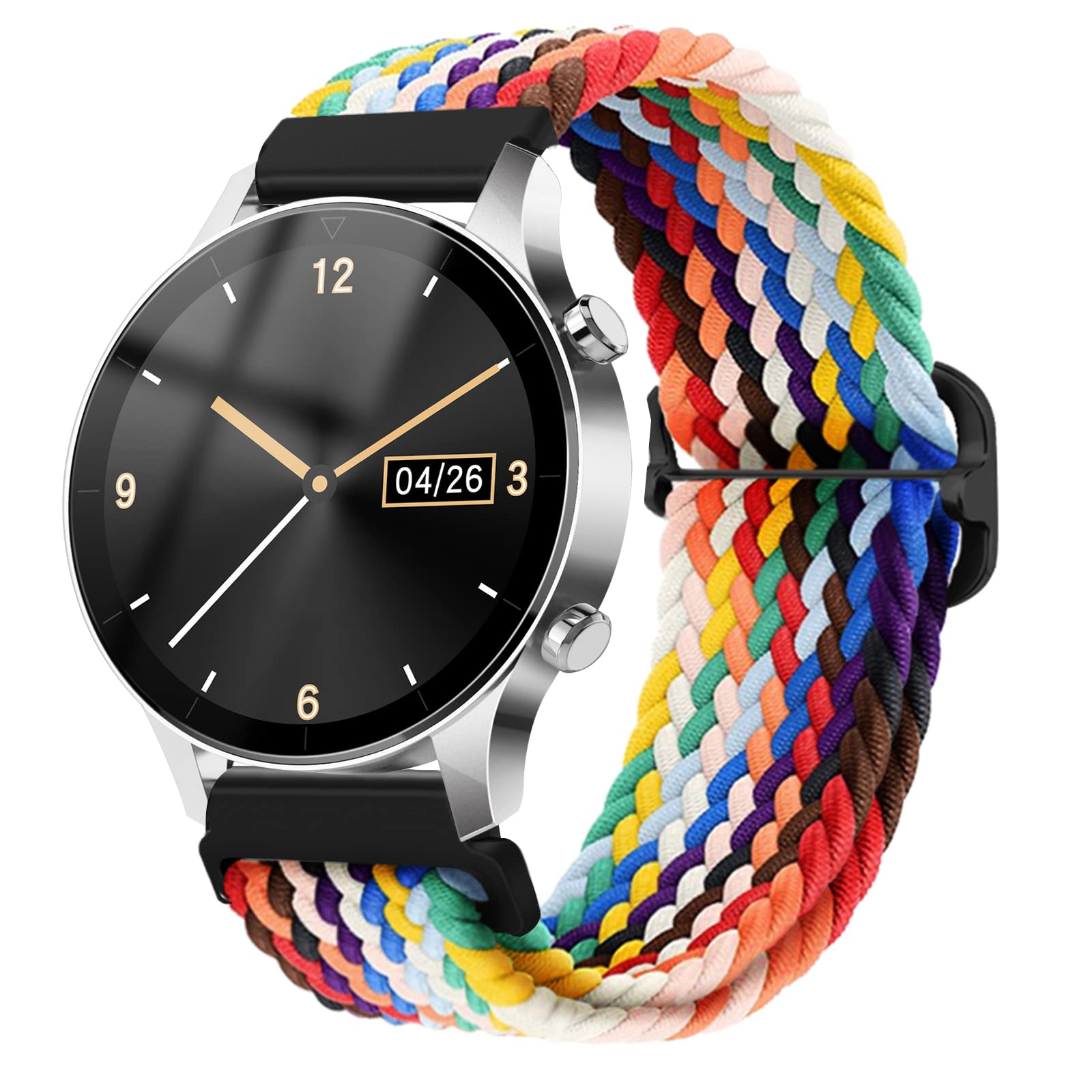 **Cobee Stretchable Nylon Braided Sport Band - Soft Elastic Solo Loop Replacement Strap for Apple Watch, Samsung Galaxy Watch & Fitbit - Perfect for Running, Gym & Everyday Wear**