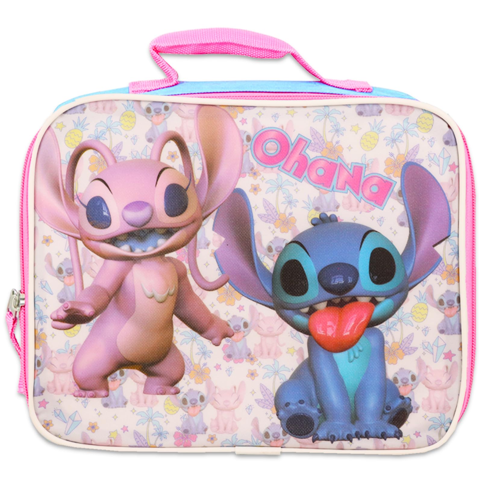 Disney Stitch Travel Backpack with Lunch Box Set - Large Lilo & Stitch School Backpack, Stitch & Angel Insulated Lunch Bag for Kids | Cute Travel Bags for Girls, School, Camping & Vacation Accessories