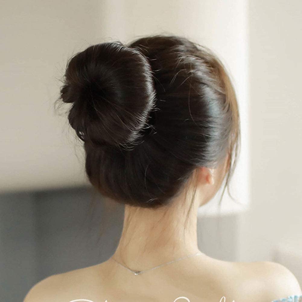 RIGOENT 3-Piece Hair Volumizer Bun Donut Set - Hair Puff Maker for Updos, Ponytails & Buns (Black) - Perfect for Parties, Weddings & Everyday Hairstyling