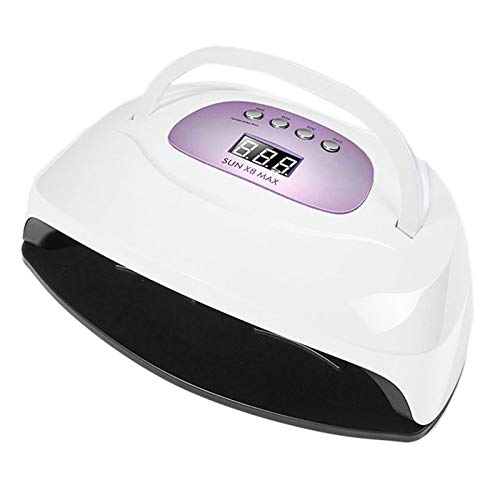 220W UV LED Nail Lamp with LCD Display - Fast Drying Gel Polish Light with 57 LED Beads, US Plug (Purple) - Perfect for Salon, Home Manicures & Nail Art